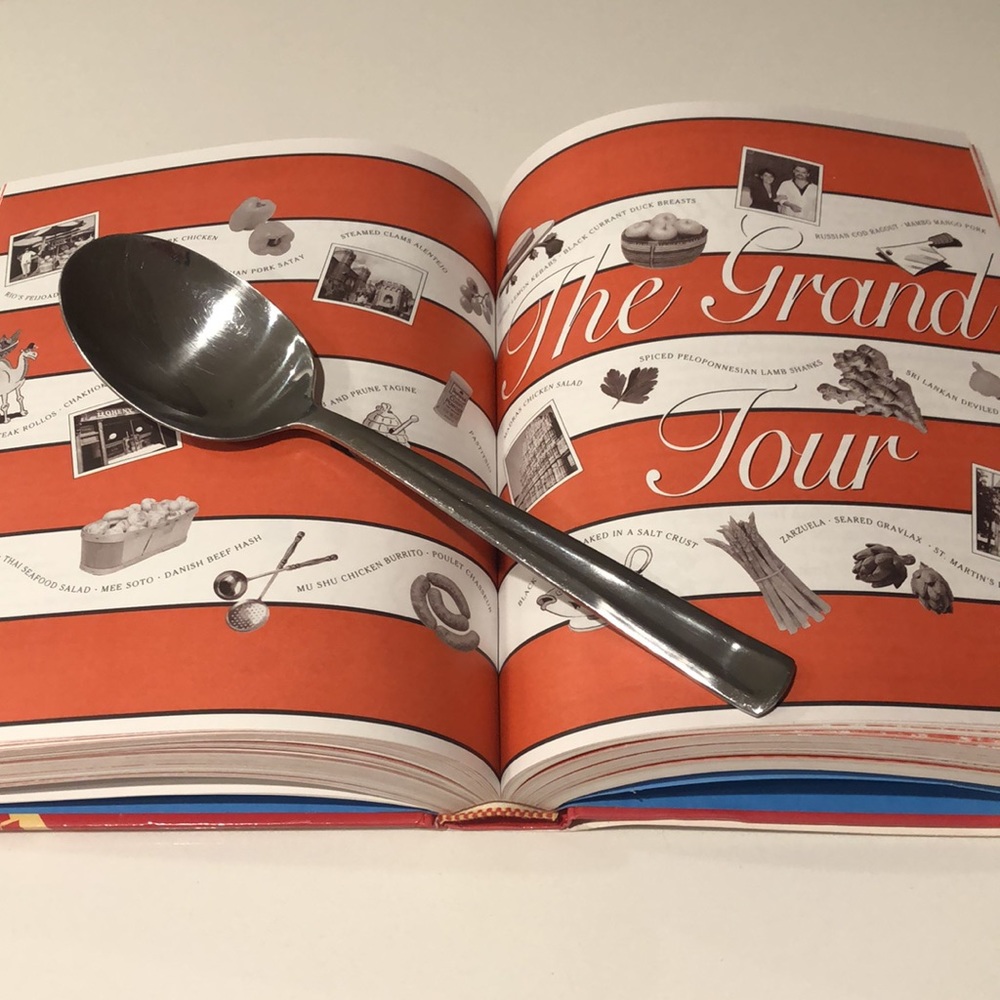 “ALL AROUND THE WORLD” EUC Cookbook W/Slip Cover by Female Author Sheila Lukins.